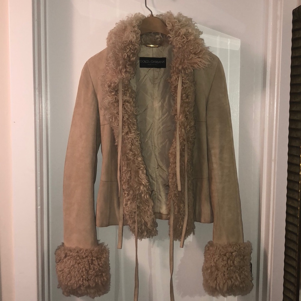 Vintage Dolce & Gabbana suede leather jacket